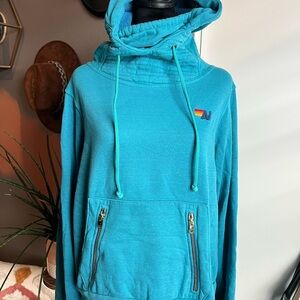 Teal Aviator Nation ninja hoodie